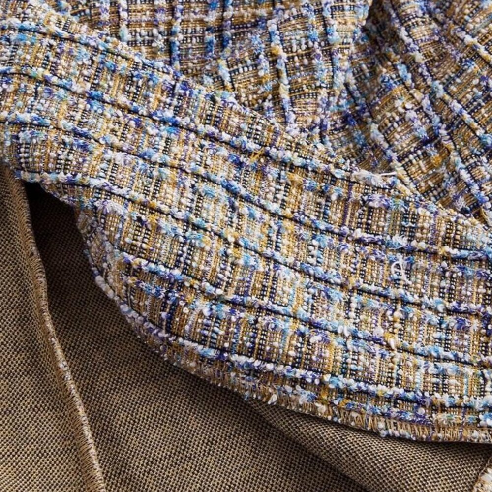 Timeless Tweed Elegance: Women's Flat Lapel Double-Breasted Blazer ✨ - Picture 4 of 6